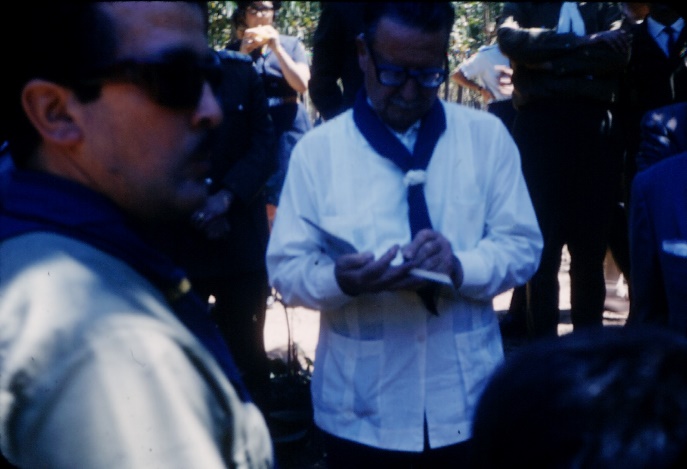 Visita presidencial a Quebrada Verde, 1971